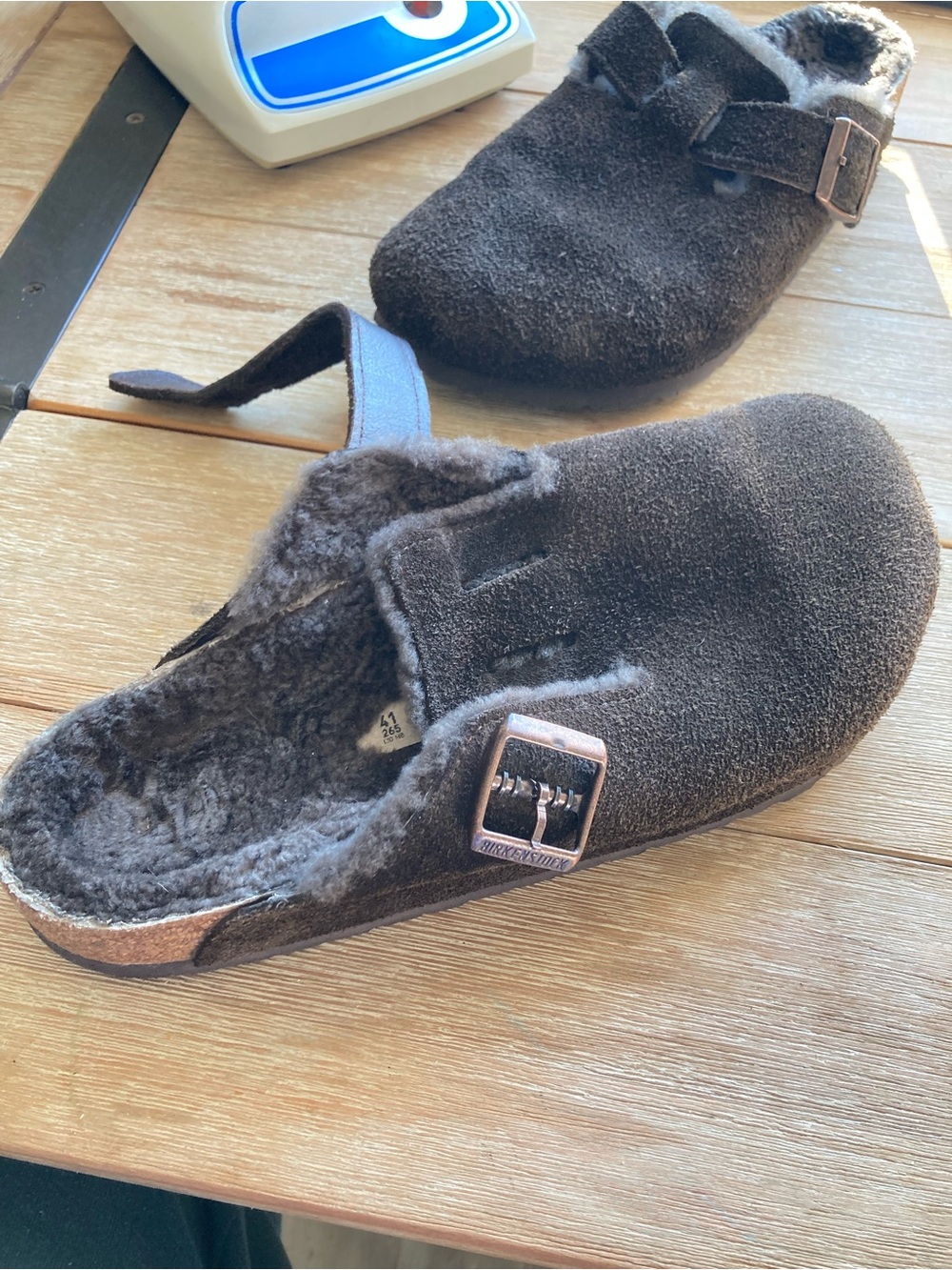 Birkenstock Boston Shearling Clogs Mocha Suede Fur Lined EU 41 US WMN 10 M 8 - Picture 4 of 8